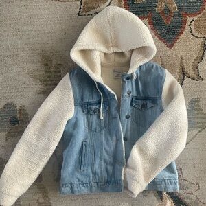Womens Denim and Sherpa Jacket